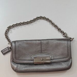 Coach Gunmetal Metallic Bag